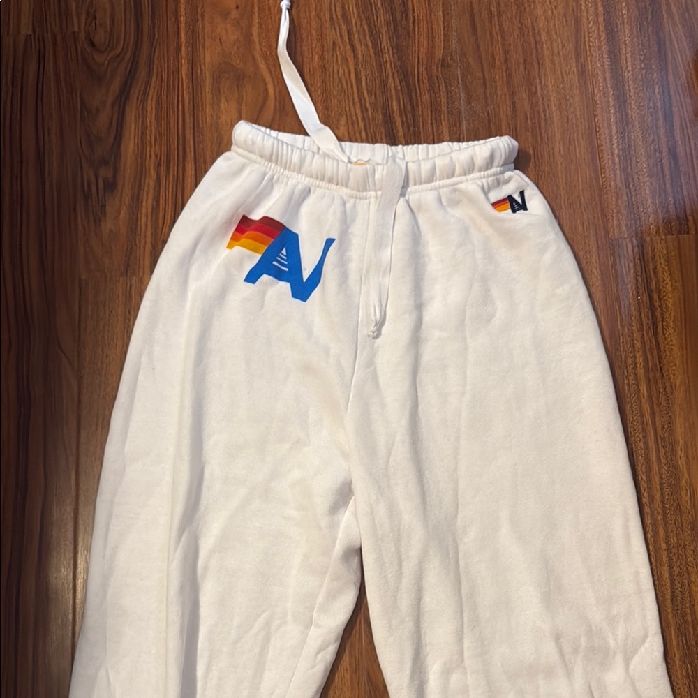 Avator nation white sweatpants never worn before
